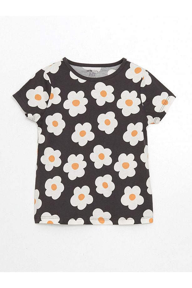 LCW baby Bisiklet Yaka Kız Bebek Şortlu Pijama Takım 2'li - 3