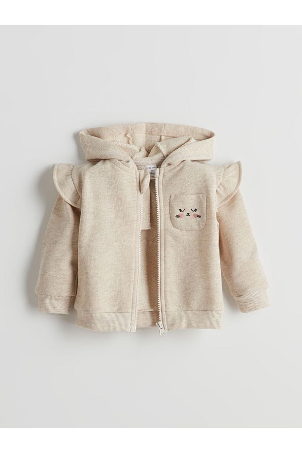 LCW baby Kapüşonlu Kız Bebek Sweatshirt ve Eşofman Alt 2'li - 4