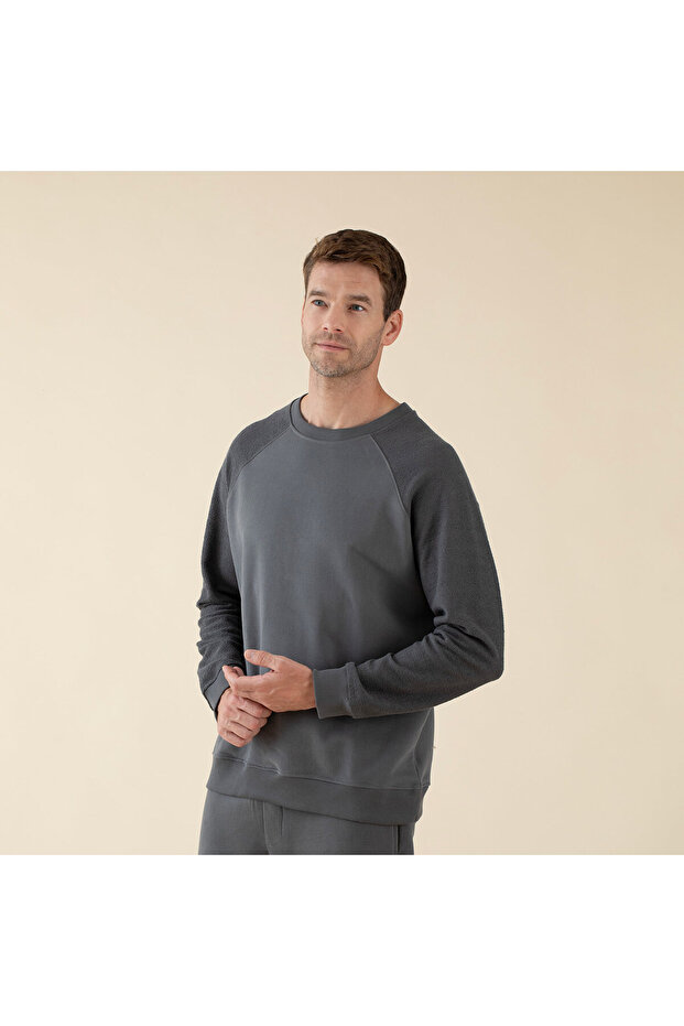 Naphte Erkek Sweatshirt Antrasit - 3