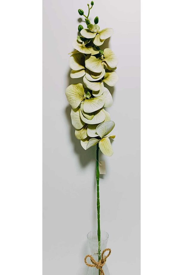 Yapay Dal Baskılı Islak Doku Orkide Çiçeği 88 Cm Haki- Yeşil - 2