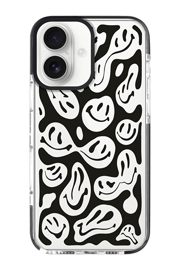 حافظة هاتف آيفون 16 بلس بتصميم الوجوه المبتسمة - 1