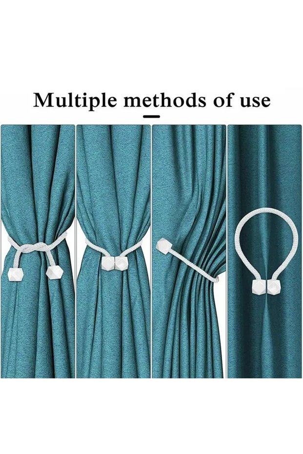 2Pcs Magnetic Curtain Clips Interior Decoration Square Model Curtain Collector Buckle Curtain Holder Accessory