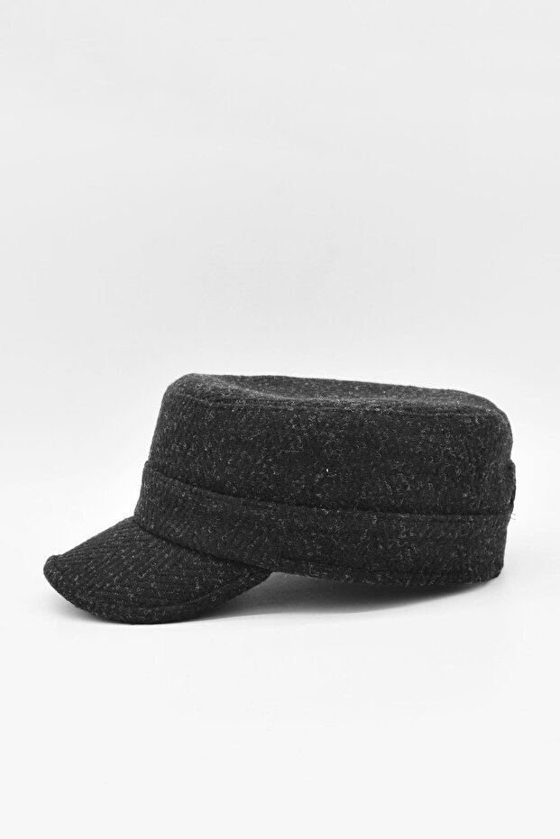 Men's Herringbone Patterned Wool Castro Hat - 3