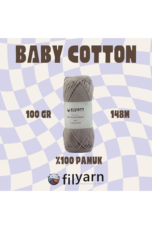 Baby Cotton El Örgü Ipi 100 gram Oeko-tex Sertifikalı Pamuk Ipi Bebek Ipi Yelek Ipi Punch Ipi - 3