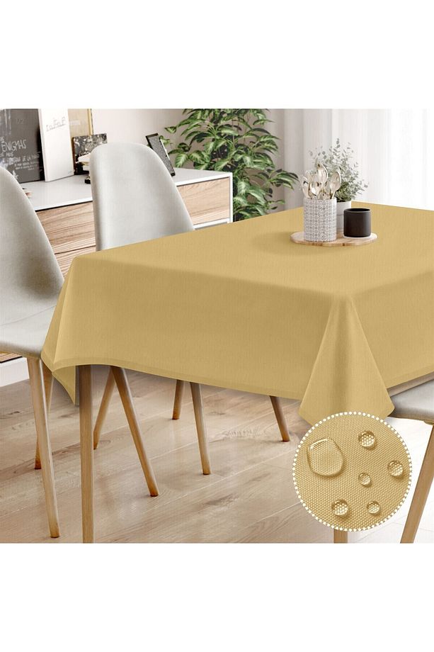 Canvas Kum Sıvı Geçirmez Leke Tutmaz Masa Örtüsü - 1