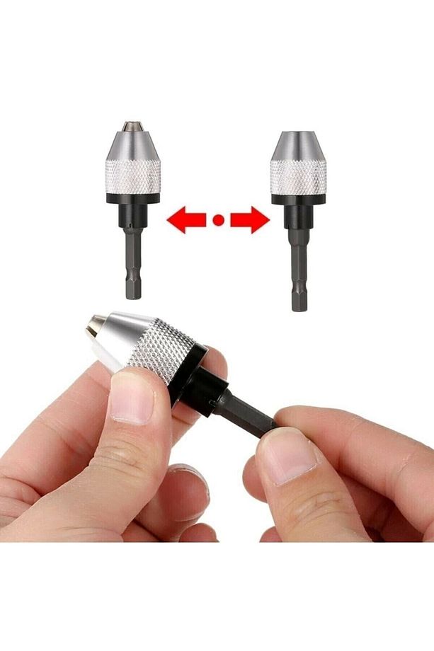 Şarjlı Matkap Ucu Bits Saplı Mini Mandren 0.3-6.5 Mm 1/4 Penset Getirmeyen Matkap Mandreni - 1
