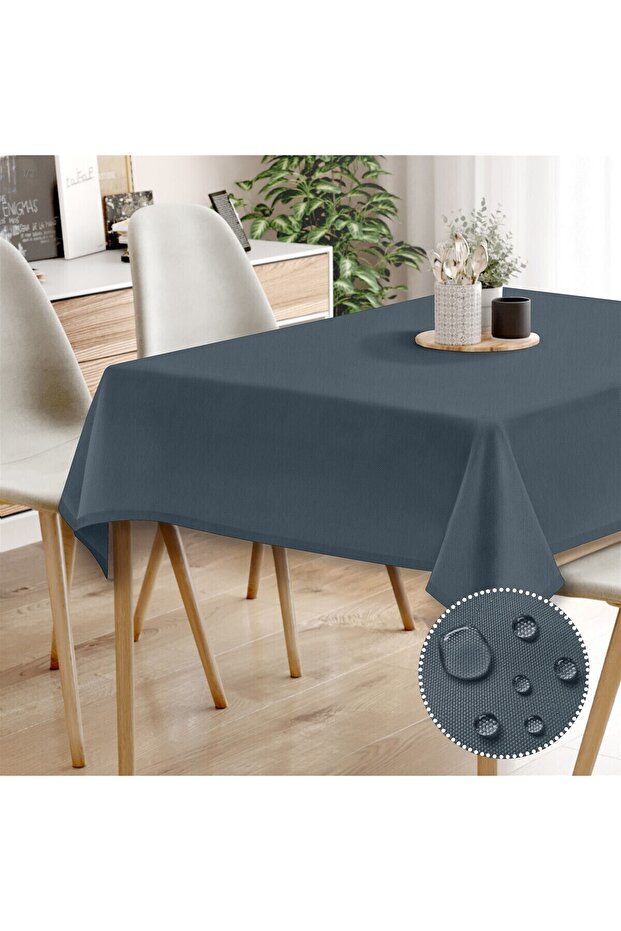 Τραπεζομάντηλο Canvas Indigo Liquid Proof Stain Proof - 1