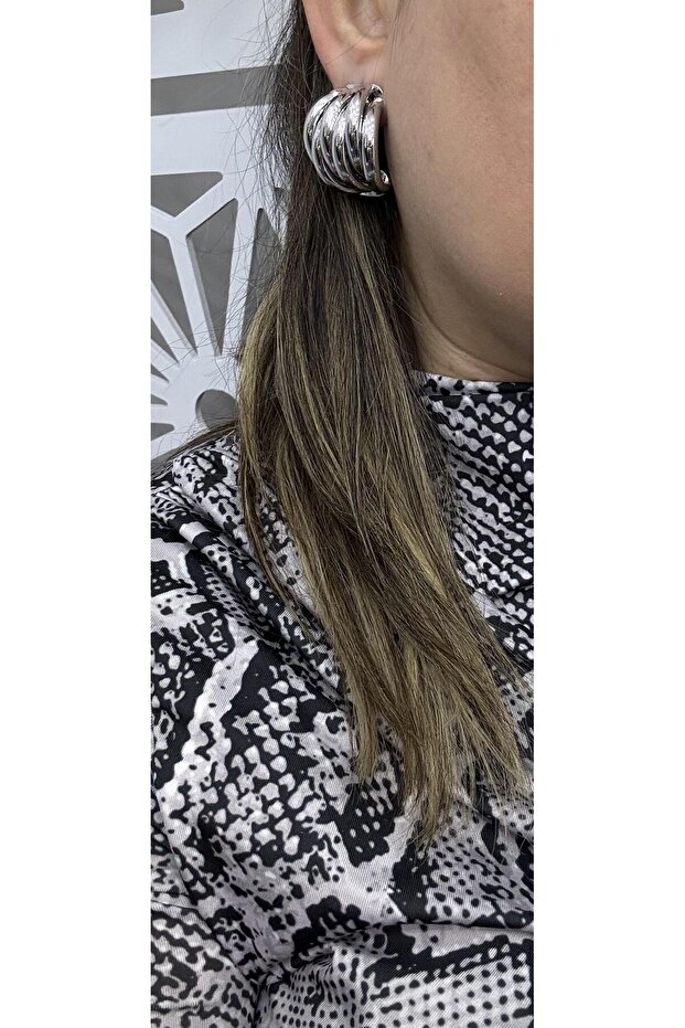 Silver Model Earrings - 8