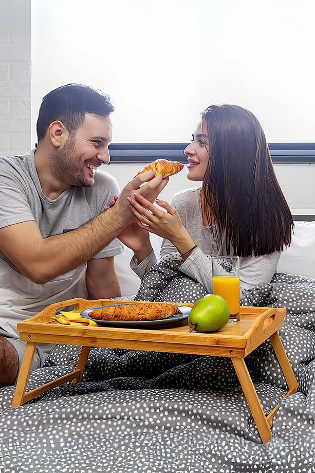 Mithra Life Katlanır Ayaklı Portatif Bambu Yatak Koltuk Piknik Keyif Tepsisi MIT1142 - 3