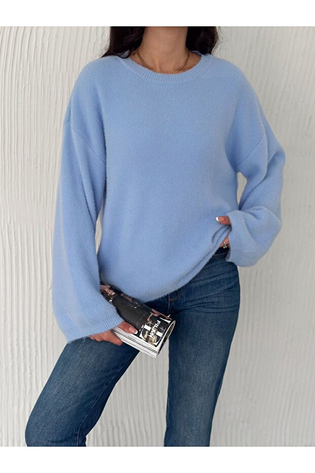 Oversize Kısa Sakallı Kalın Kazak - 4