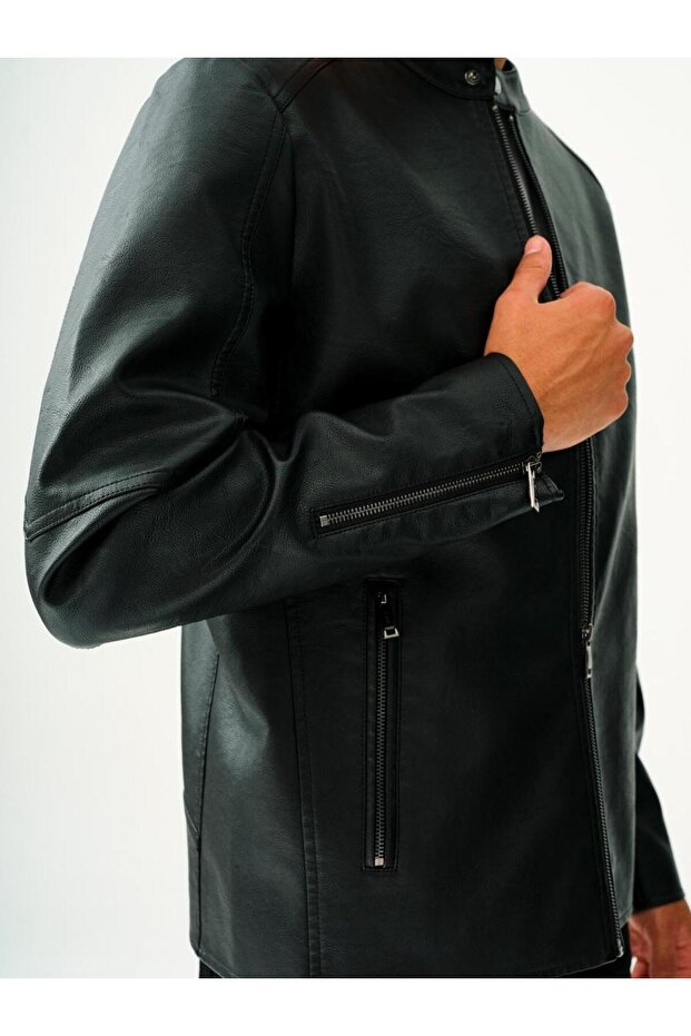 Regular Fit Erkek Mont Pu - 5