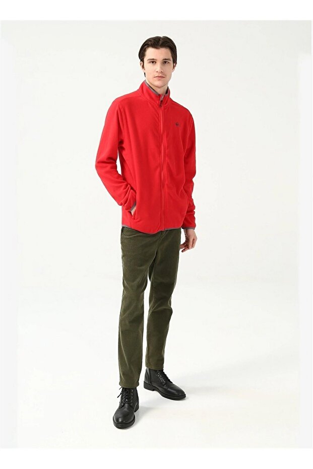 Mission Fz Erkek Kırmızı Polar Ceket ERKEK POLAR CEKET EQYFT03162 - 2
