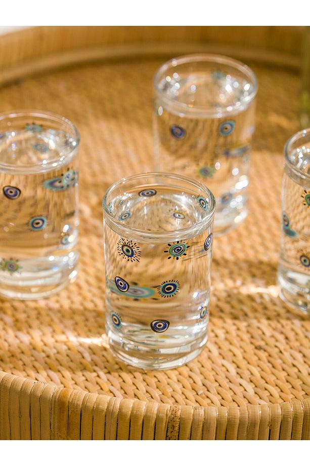 LCWK Göz Baskılı Cam Bardak Seti 4'lü 125 Ml - 3