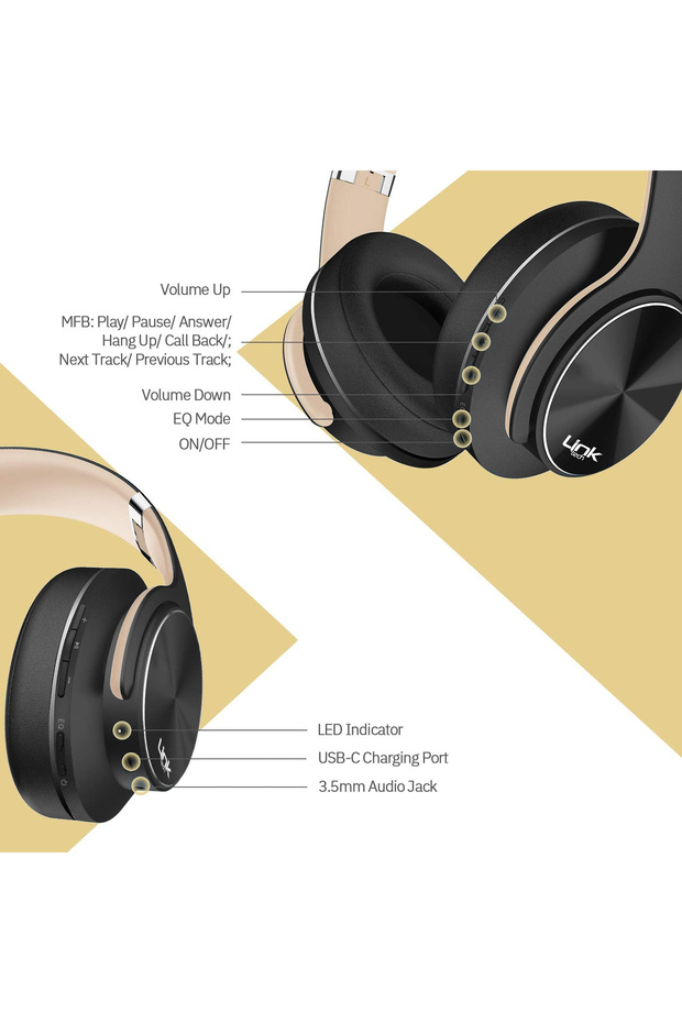 Hp6 Plus Premium 2in1 Kulak Üstü Bluetooth Kulaklık - 4