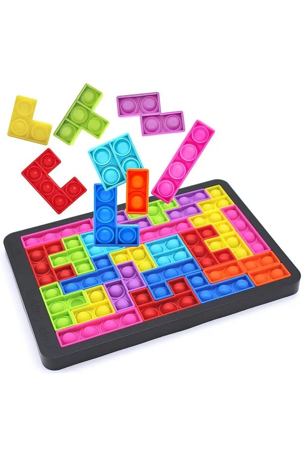 Tetris Popit - Puzzle Popit - Slicon Puzzle Building BlocksPopit - Popit Oyuncak - Stres Oyuncak - S - 4