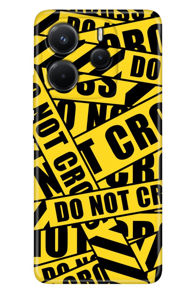 حافظة متوافقة مع هاتف Xiaomi Redmi Note 14 منقوشة من مادة TPU السيليكون المطبوعة Cross Police