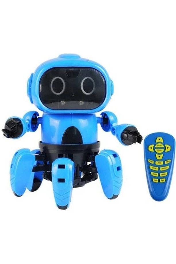 İndüksiyon Rc Robot Kızılötesi Engel Kaçınma  Akıllı Algılama Aşağıdaki Robot Oyuncak Robot (Mavi) - 1