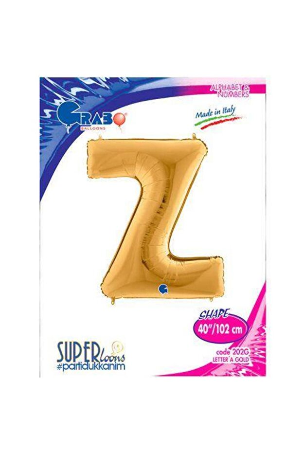 Z - Letter Foil Balloon Gold (100 cm)