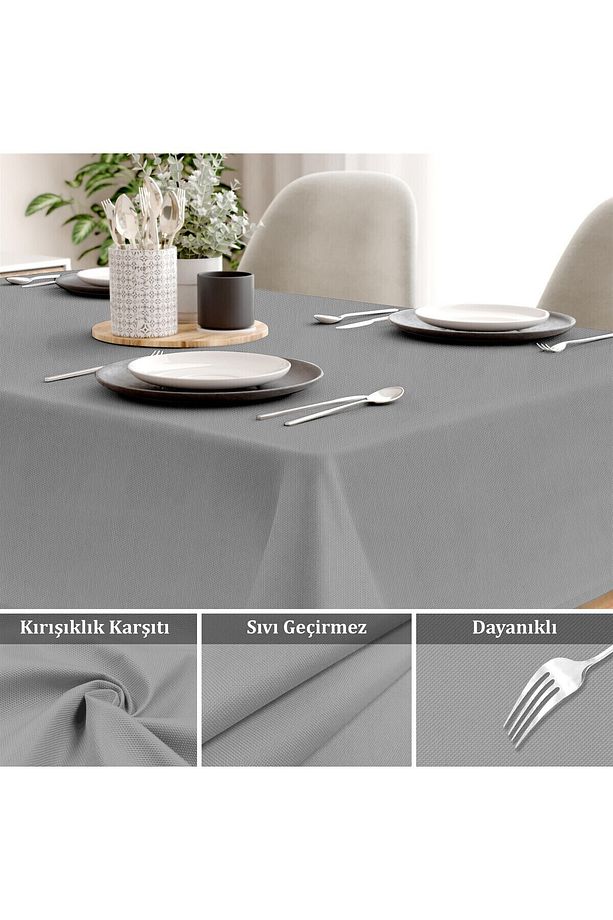 Canvas Kurşun Sıvı Geçirmez Leke Tutmaz Masa Örtüsü - 3