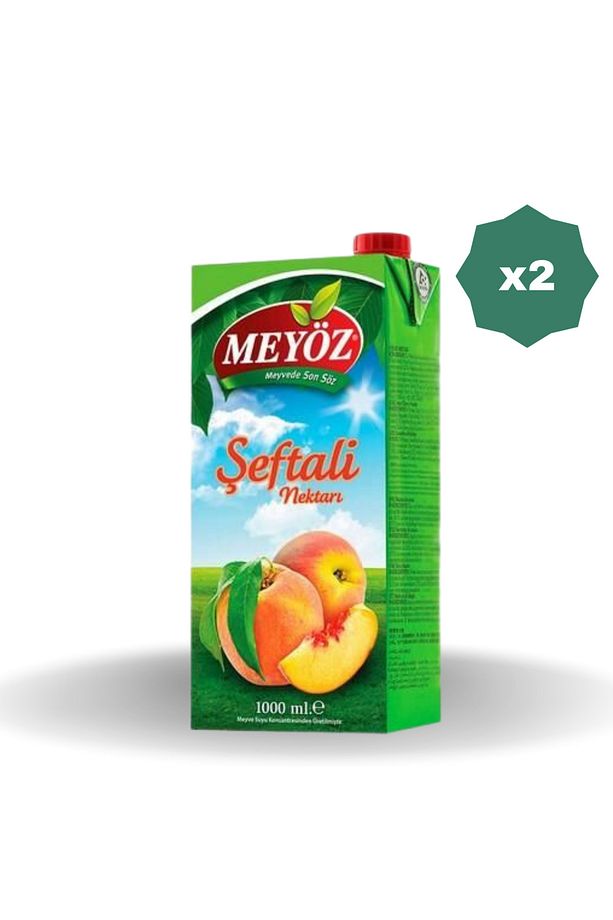 MEYÖZ ŞEFTALİ MEYVE NEKTARI 1 LT - (2 ADET) - 1