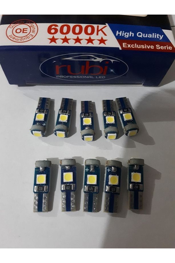 T5 Gösterge Ampulü 10 Adet Led Beyaz vlt - 2