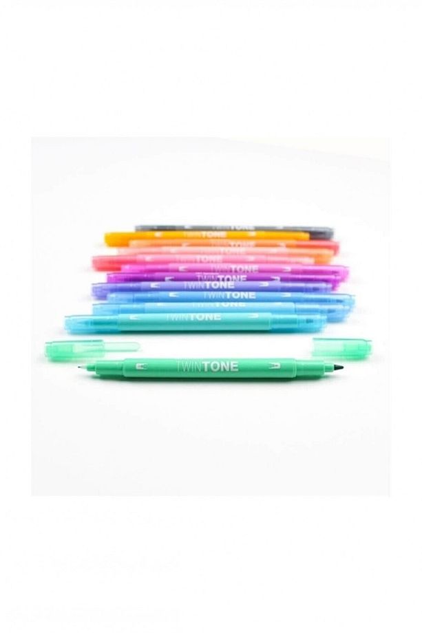 Twintone 12'li Çift Taraflı Markör - Pastel Renkler - 3