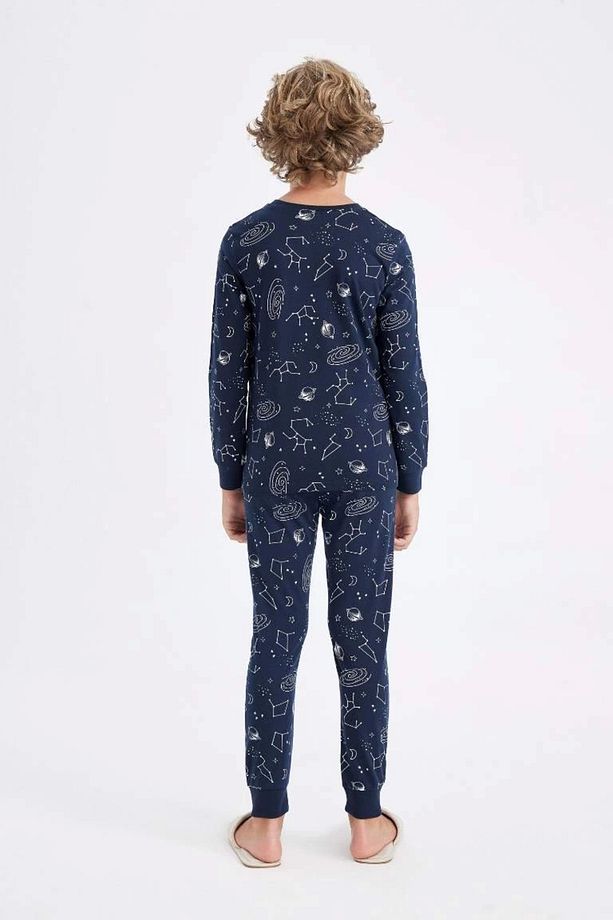 D2897 Desenli Uzun Kollu Pijama Takımı - 5