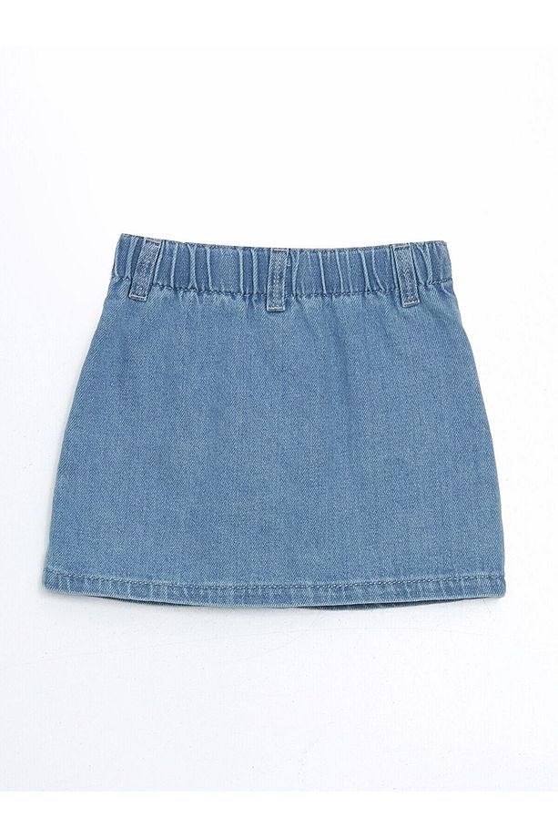 Lcwk Beli Ayarlanabilir Çiçekli Kız Çocuk Jean Etek - 2