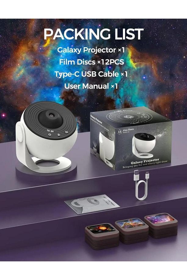 Galaxy Planetaryum Starry Projektör / 12 Diskli - 6