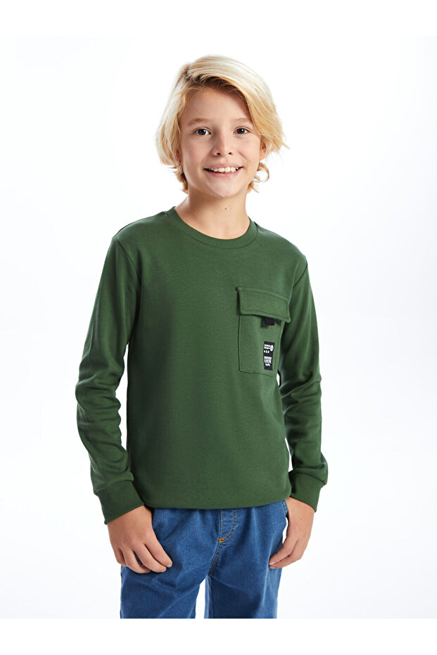 Crew Neck Boys' T-Shirt - W48080Z4