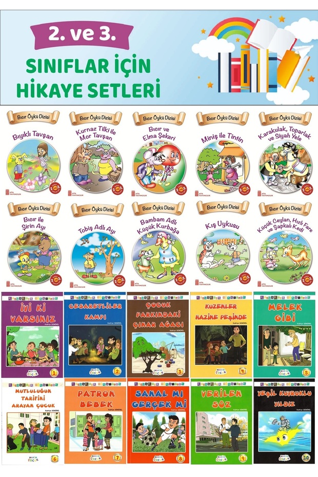 2.ve 3.Sınıflar İçin Hikaye Setleri 2 (20 Kitap)