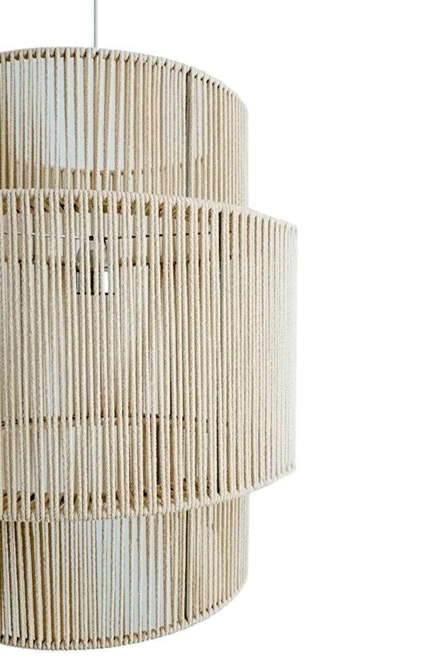 Üç Katlı Hasır Tasarım Avize - 2