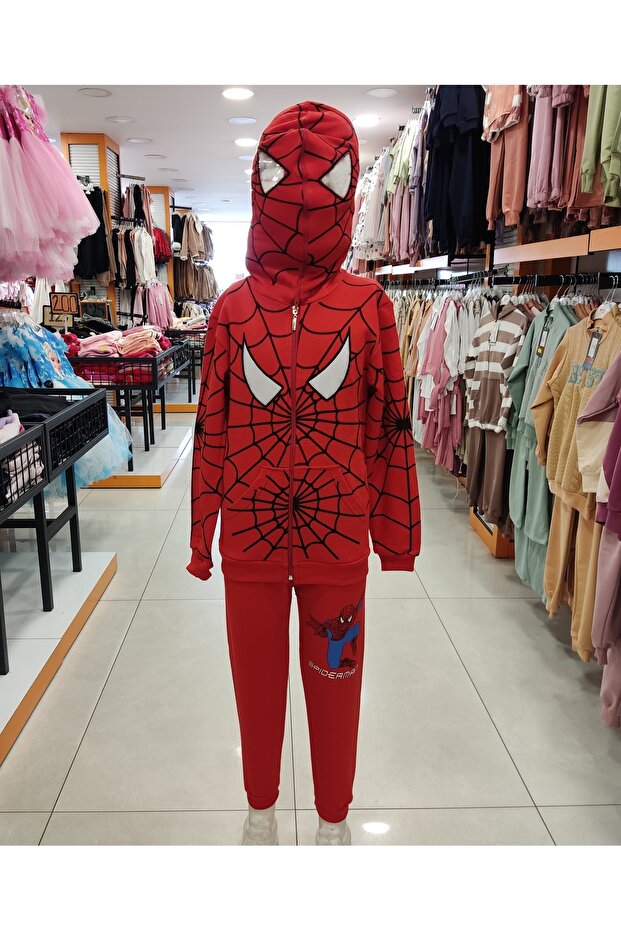 Spiderman Outfit Costume Hooded Long Sleeve