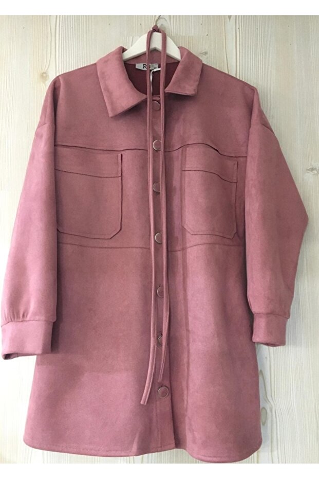 ,Oversize Süet Gömlek - 2