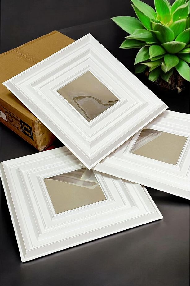 3 Boyutlu Boyanabilir PVC Duvar Paneli Lima (50-50 cm 4 adet-1 metrekare) - 4