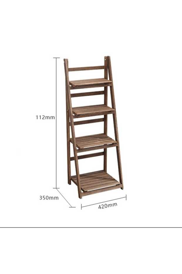 4-Tier Solid Wood Plant Stand