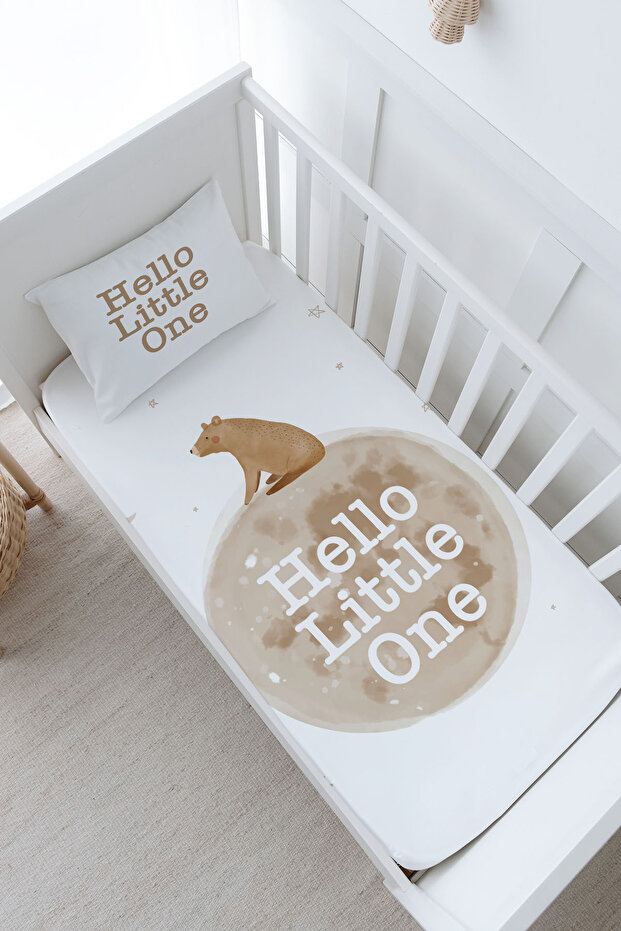Baby Size Fitted Sheet Set - Pure Baby Series - Hello Bear