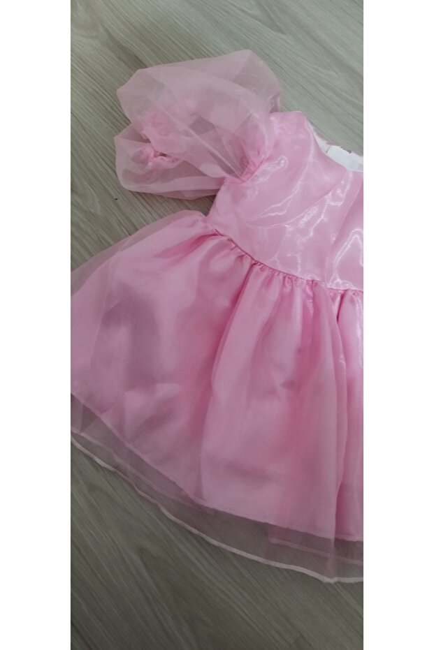 Pembe parlak elbise - 2