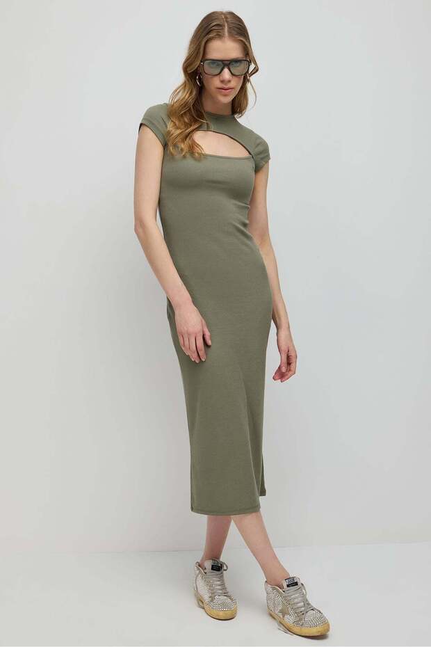 Midi-langes Kleid - 2