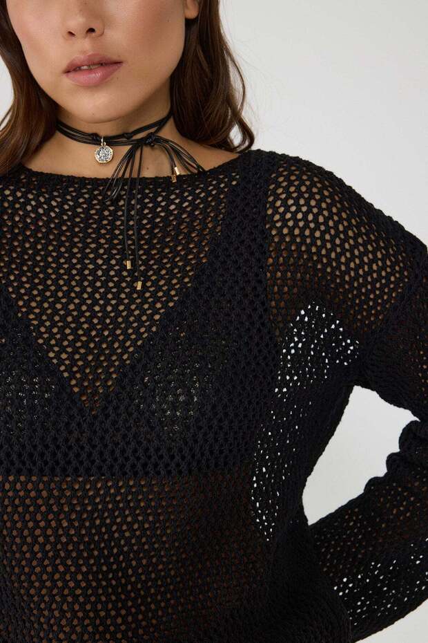 Datei Strukturierter Strickpullover - 1