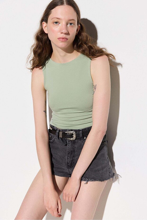 Ärmellose Basic-Bluse - 2