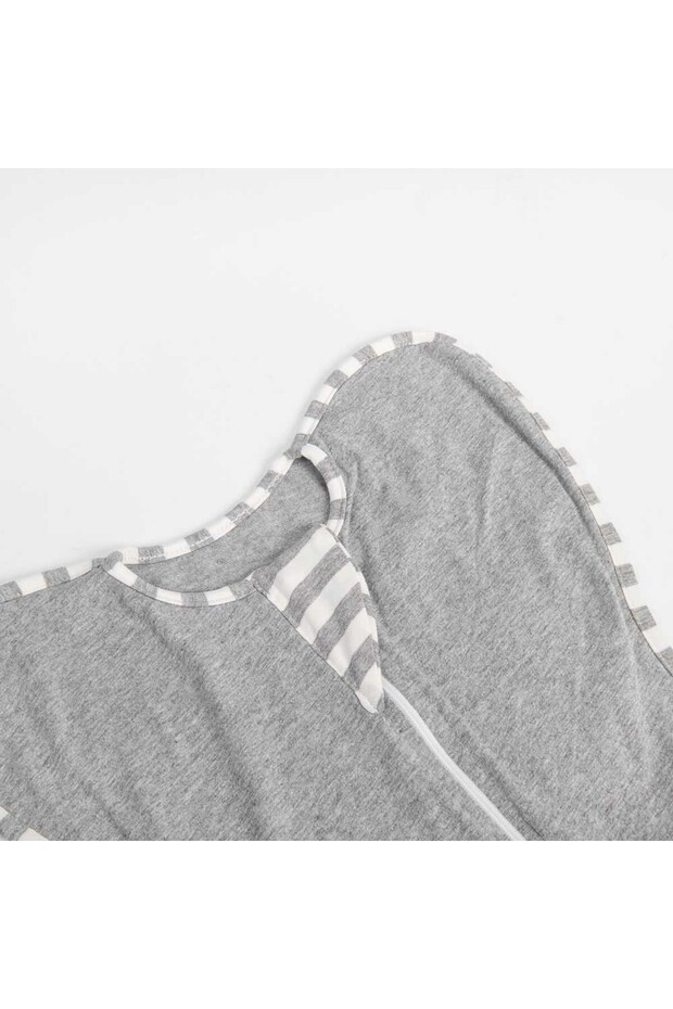 قماط سادة للأولاد الصغار - رمادي - 4