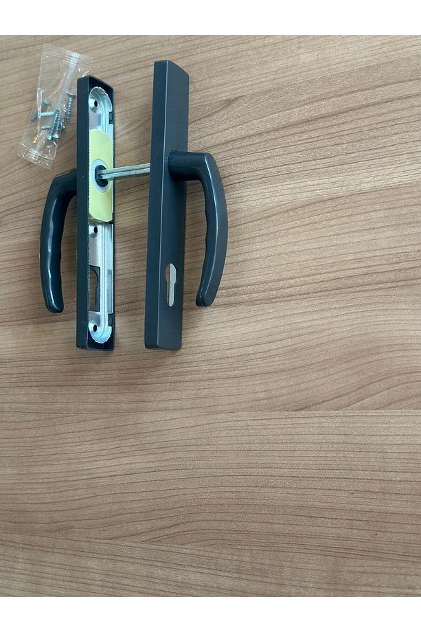 Pvc Pimapen Plastik Kapı Kolu Balkon/tuvalet(WC)/banyo (BAREL YUVALI) / Antrasit 1 Adet - 2