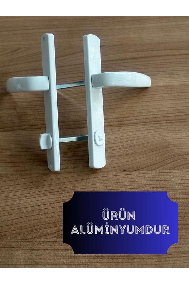 Alümünyum Kapı Kolu / Tuvalet(WC) / Banyo Alümünyum Kapı Kolu / Beyaz 4 Adet - 4
