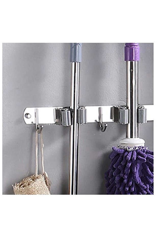 Sn-26348 Double Hook Mop-Sweeper Holder - Clip Hanger - 3
