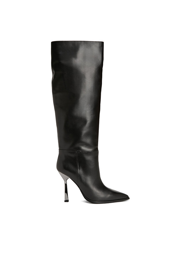 Siyah Kadın Deri Çizme - 2