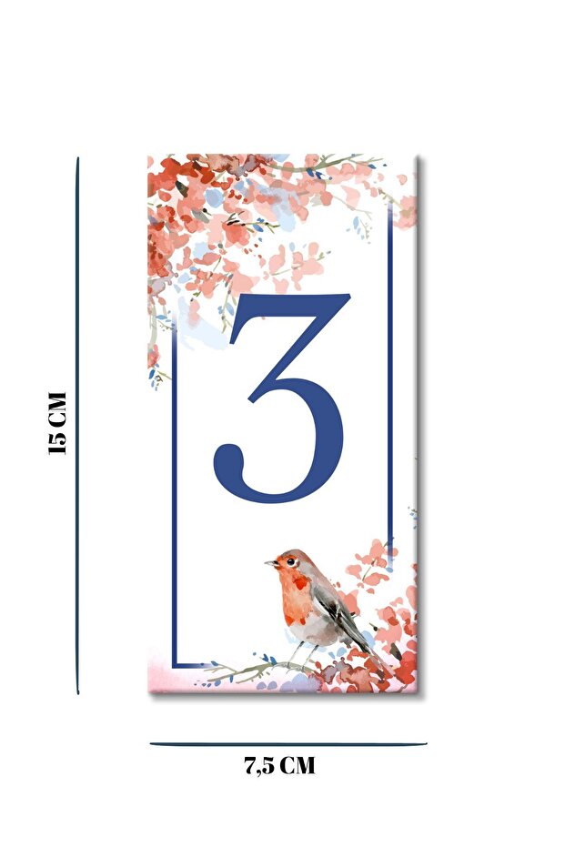 Kuşlu Seramik Kapı Numarası No:3 - 3