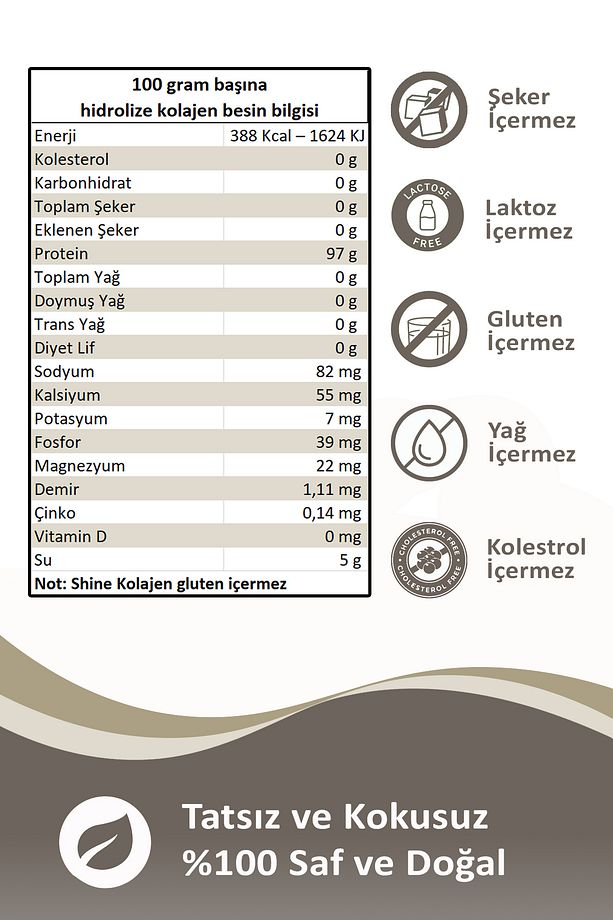Tip 1/2/3 Kolajen 600gr Yüksek Kaliteli Çift Hidrolize Collagen %100 Doğal 60 Günlük - 8
