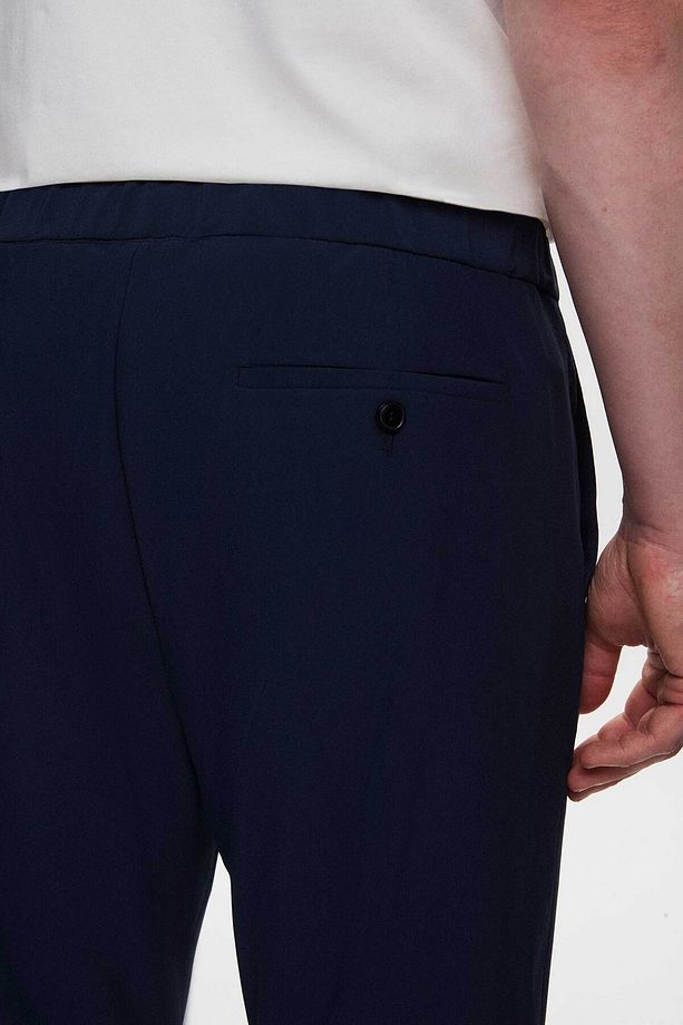Relaxed Fit Lacivert Bi Stretch Chino Pantolon - 5