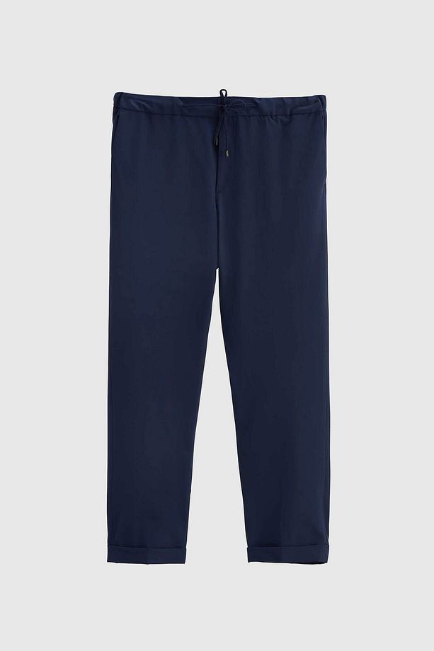 Relaxed Fit Lacivert Bi Stretch Chino Pantolon - 6